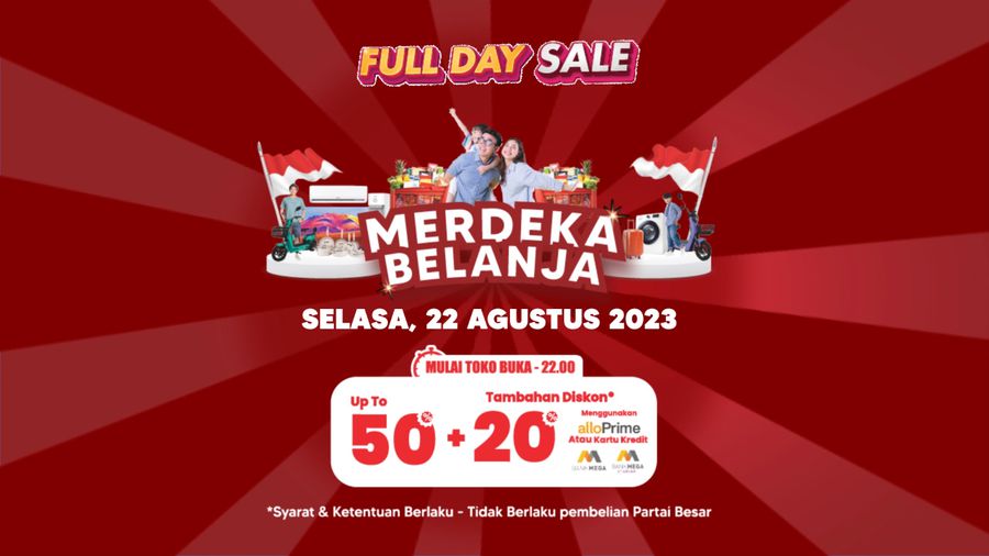 Transmart Full Day Sale Datang Lagi, Diskon 50% + 20%!