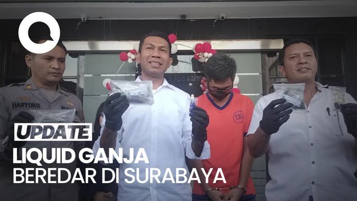 Polisi Ringkus Penjual Liquid Vape Mengandung Ganja di Surabaya