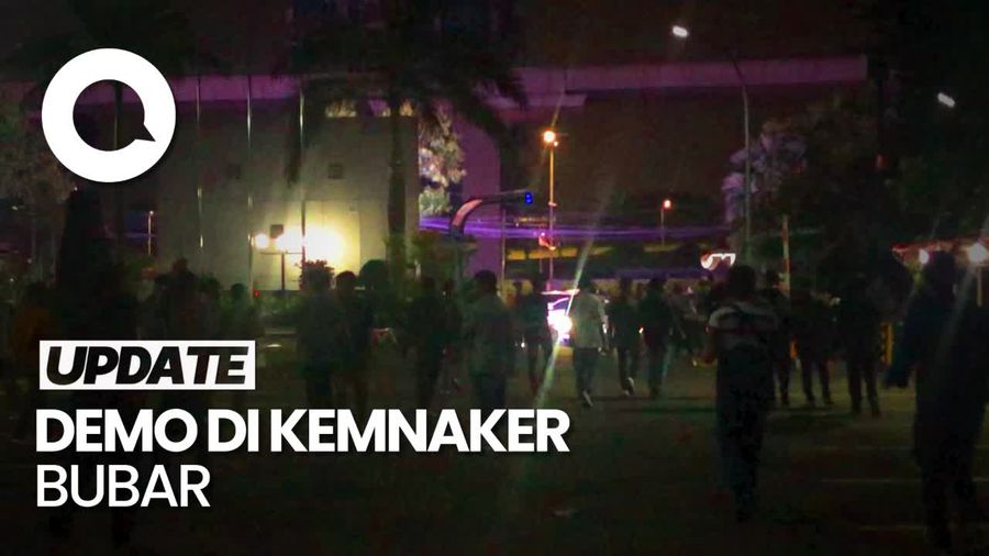 Massa Demo Pekerja Migran Bubarkan Diri dari Depan Kemnaker 