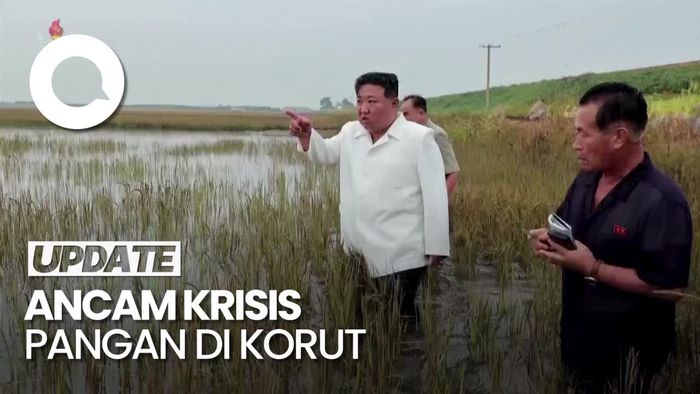 Momen Kim Jong Un Becek-becekan Usai Korut Diterjang Banjir