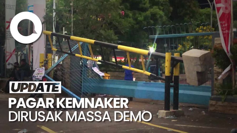 Kemnaker soal Pagar Dirusak Massa Demo: Kita Perbaiki