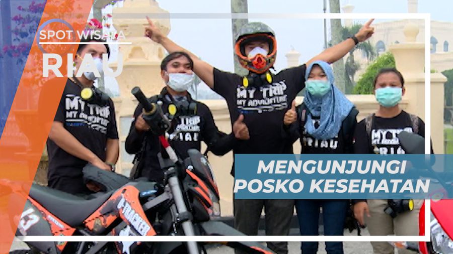 Mengunjungi Posko Kesehatan, Korban Kabut Asap di Kota Siak, Riau