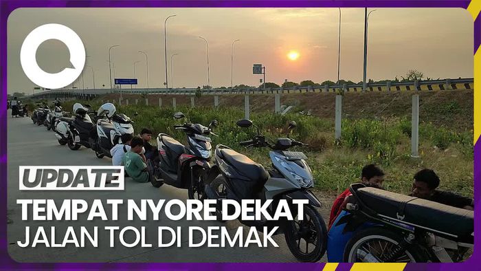 Jalan Sawah Dekat Tol Jadi Spot Nyore Muda-mudi Demak