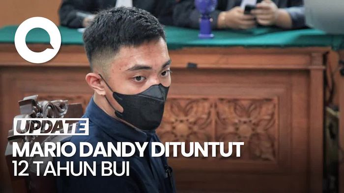 Mario Dandy Kecewa Dituntut 12 Tahun Penjara dan Sebut Usianya Masih Muda
