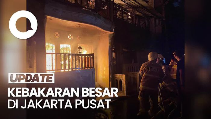 Penampakan Kebakaran 154 Bangunan di Gambir, 2 Orang Lansia Tewas