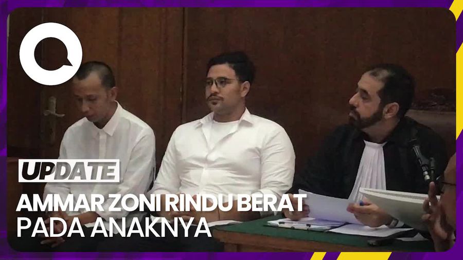 Rindu Berat dengan Dua Anaknya, Tangis Ammar Zoni Pecah saat Sidang