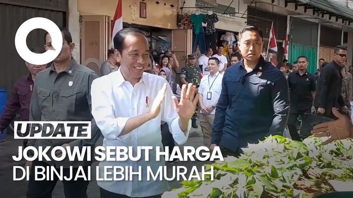 Jokowi Cek Pasar Brahrang Binjai, Bandingkan Harga dengan di Jawa