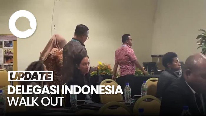 Momen Delegasi RI Tinggalkan Benny Wenda Pidato di Forum Melanesia Global