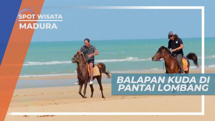 Adu Cepat Balapan Kuda di Pantai Lombang Madura