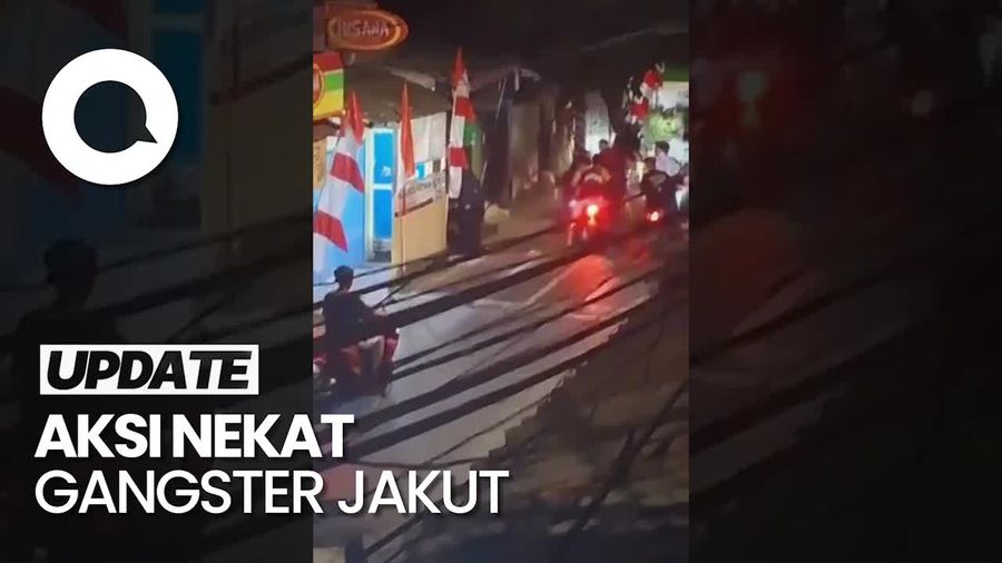 Viral Gangster Bacok dan Rampas Motor Pasutri di Jakut