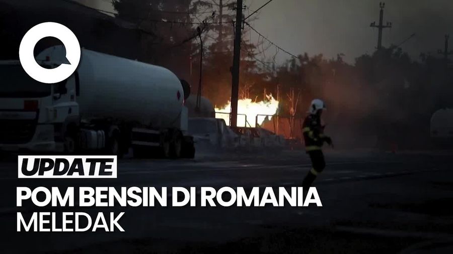 Penampakan Pom Bensin di Romania Meledak, 1 Orang Tewas 46 Terluka