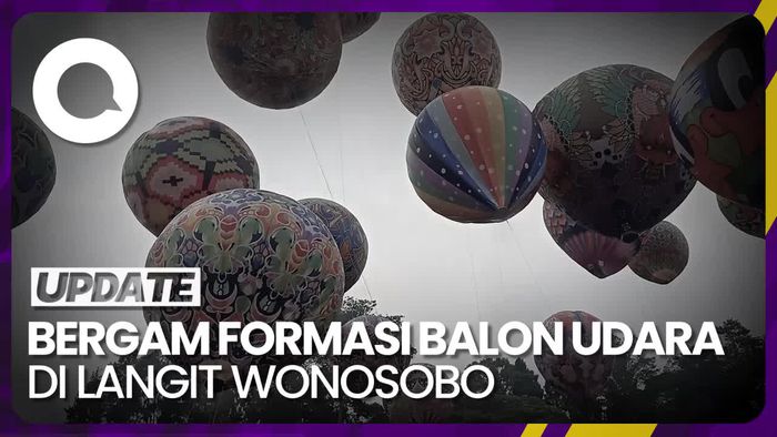 Warna-warni Balon Udara Hiasi Langit Wonosobo