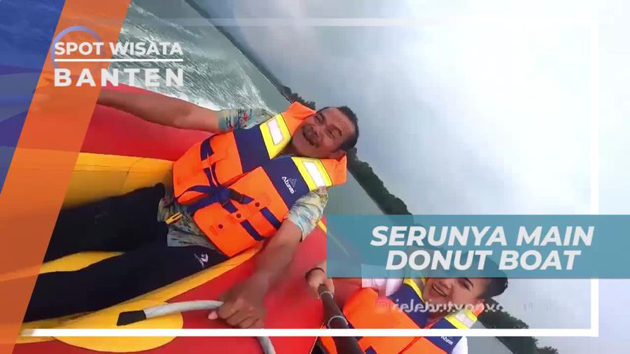 Memacu Adrenalin Bermain Donut Boat di Anyer Banten