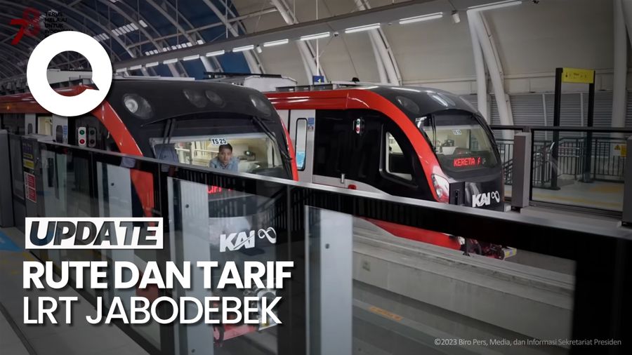 Bakal Diresmikan Jokowi, Berikut Daftar Rute dan Tarif LRT Jabodebek