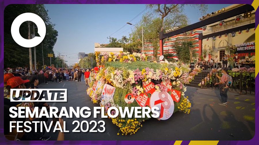 Kemeriahan Parade Bunga di Kota Semarang