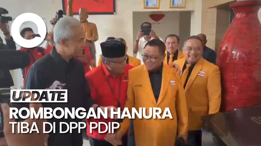 Momen Ganjar-Hasto Sambut Kedatangan OSO dan Hanura