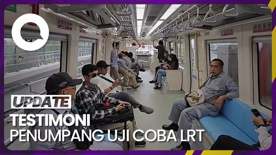 Waktu Tempuh Cepat Bikin Penumpang Puas Saat Uji Coba LRT