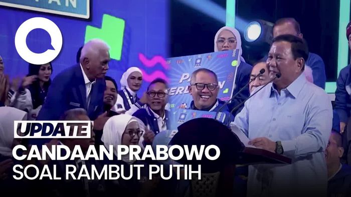 Kelakar Prabowo di HUT ke-25 PAN: Kita Juga Punya Rambut Putih