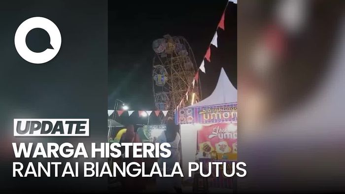 Detik-detik Rantai Bianglala di Pamekasan Putus!