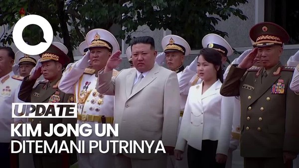 Momen Kim Jong Un Ajak Putrinya Kunjungi Markas Angkatan Laut Korut