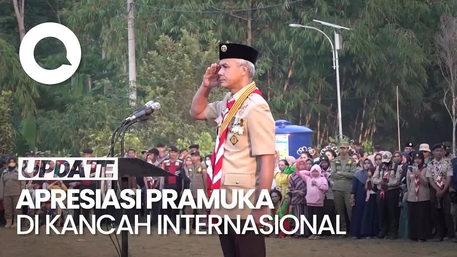 Ganjar Pimpin Apel Peringatan HUT ke-62 Pramuka di Jateng