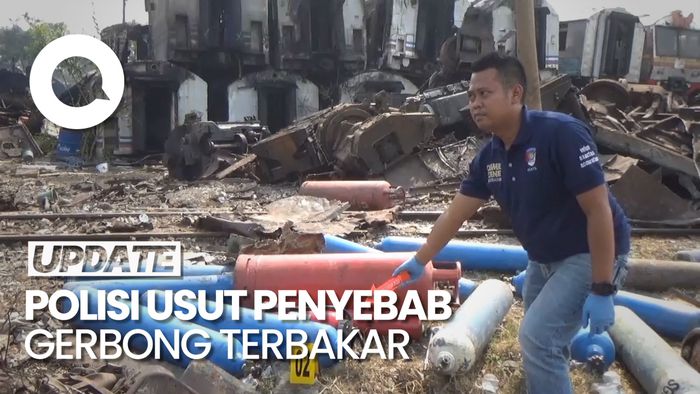 Gerbong KA di Purwakarta Terbakar, Polisi Turun Tangan