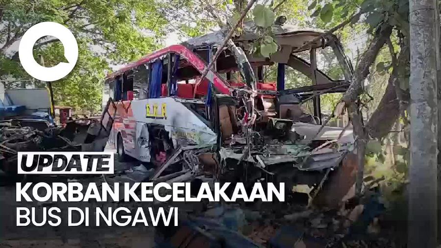 Update Korban Kecelakaan Bus di Ngawi: 3 Tewas, 14 Terluka
