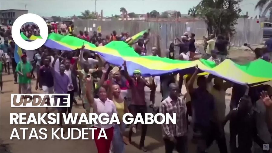 Penampakan Warga Gabon Berpesta Setelah Presiden Mereka Digulingkan