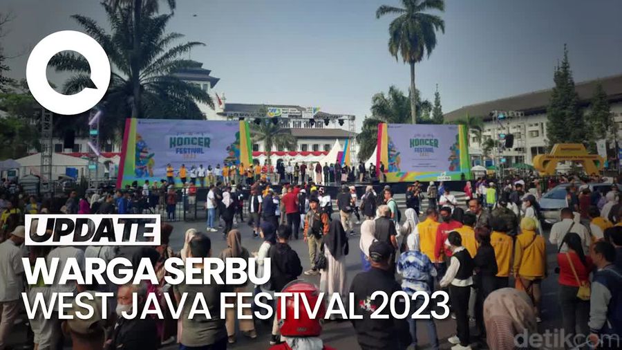 Warga Mulai Padati Gedung Sate Jelang Pembukaan West Java Festival