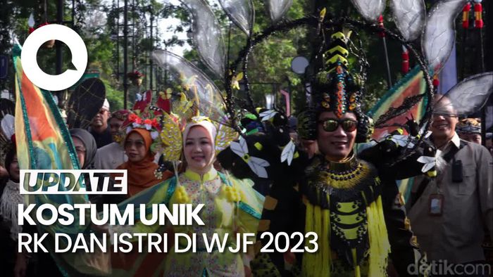 Penampakan Ridwan Kamil Berkostum Lebah di Karnaval WJF 2023