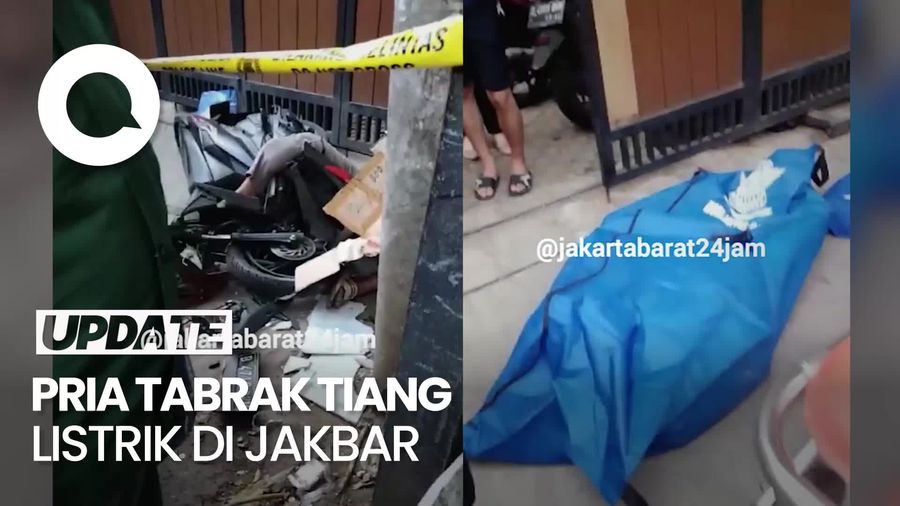 Kabur dari Kejaran, Pria Diduga Gangster Tewas Usai Tabrak Tiang Listrik