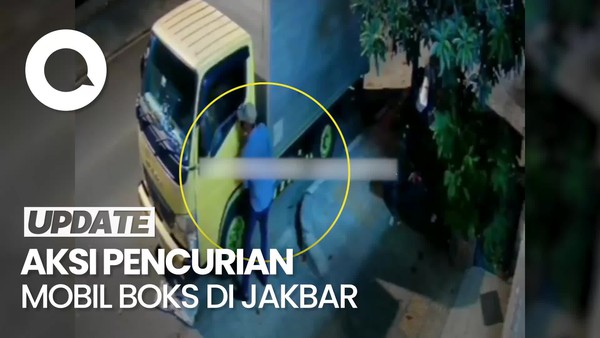 Detik-detik Mobil Boks Raib Digasak Komplotan Pencuri di Jakbar
