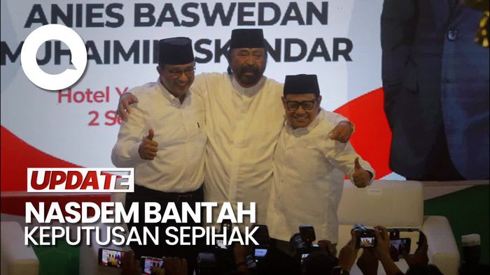 NasDem: Anies Telepon AHY Sebelum Deklarasi Tapi Tak Diangkat