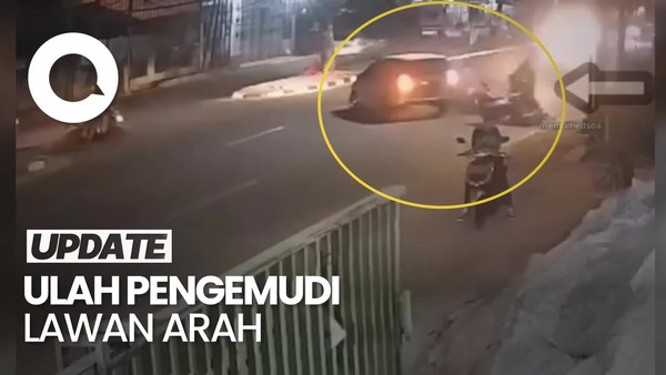 Ulah Mobil Lawan Arah di Transyogi Bogor Bikin Tabrakan
