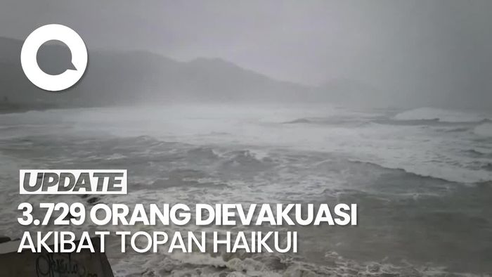 Topan Haikui Hantam Taiwan, Jalanan Ambrol hingga 2 Orang Terluka
