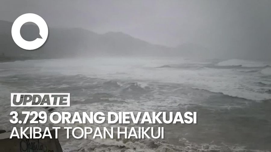 Topan Haikui Hantam Taiwan, Jalanan Ambrol hingga 2 Orang Terluka