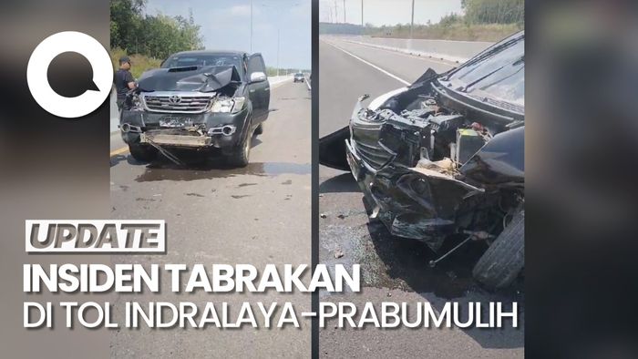 Hilux Tabrak Sigra di Tol Indralaya-Prabumulih, Pengemudi Terkapar