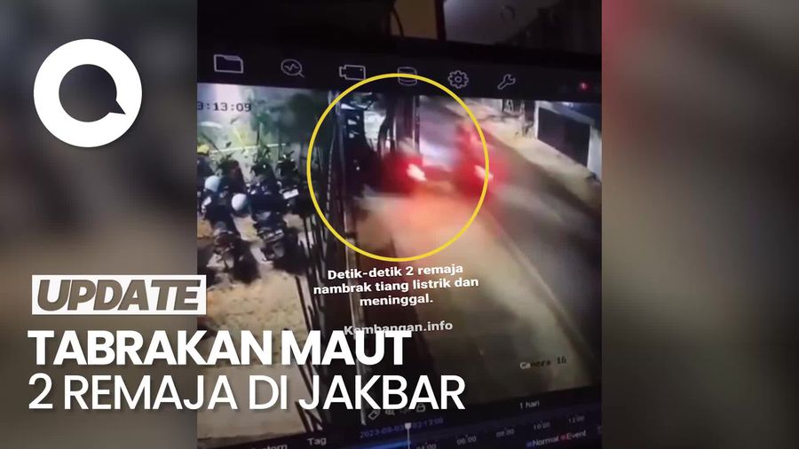 Detik-detik 2 Remaja Bercelurit Tewas Tabrak Tiang Listrik di Jakbar