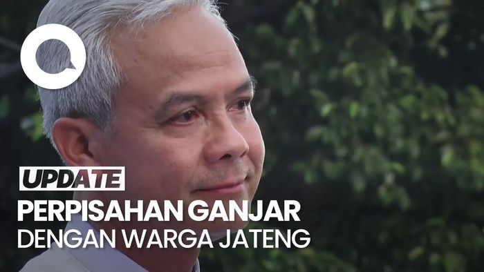 Tangis Ganjar Saat Pamitan dengan Rakyat Jateng di Semarang