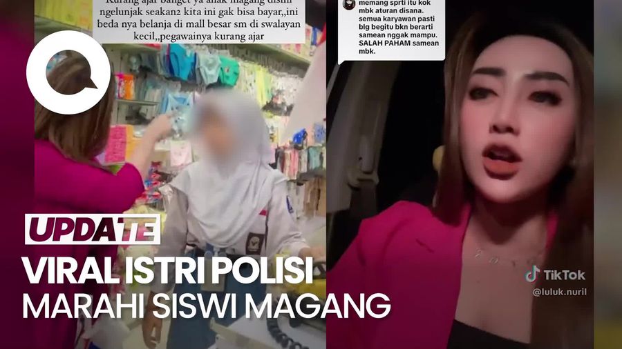 Heboh TikToker yang Marahi Siswi Magang Ternyata Istri Polisi