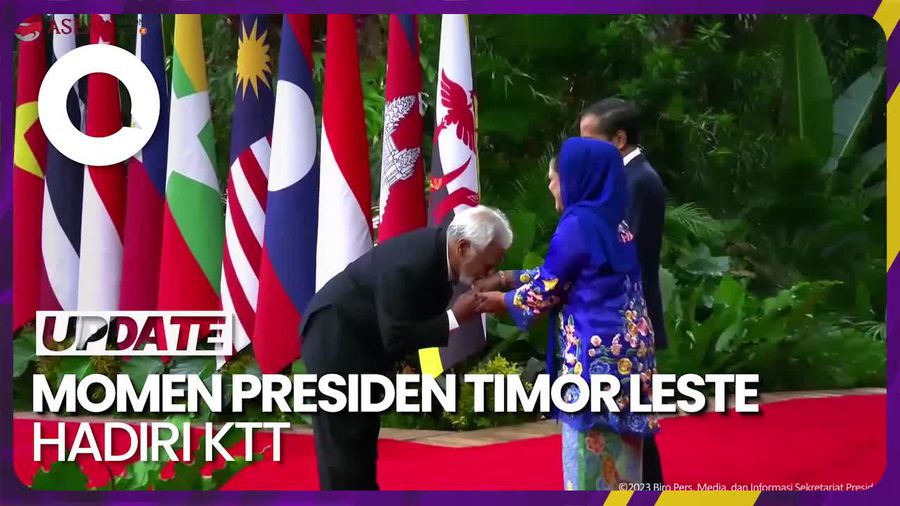 Momen Presiden Timor Leste Cium Tangan Iriana Jokowi di Lokasi KTT ASEAN