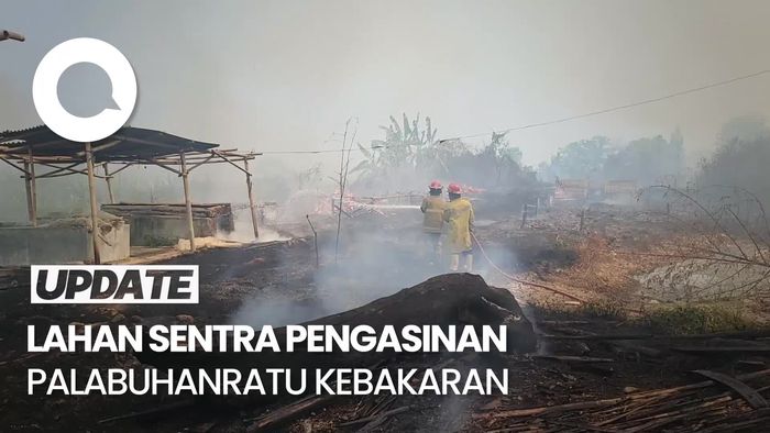 Penampakan Lahan Sentra Pengasinan di Palabuhanratu yang Terbakar
