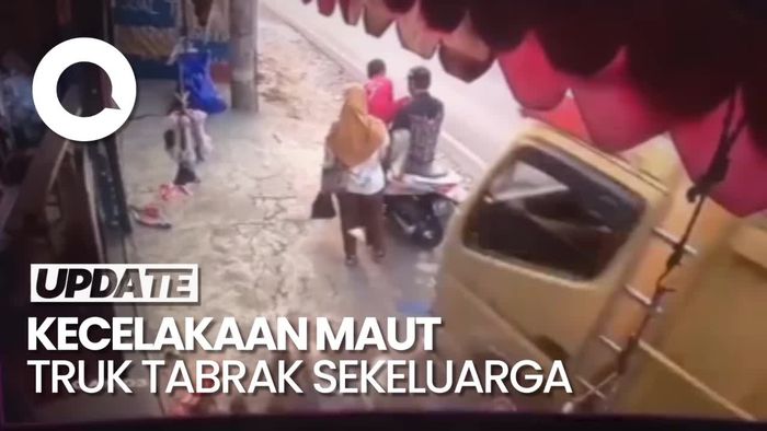 Detik-detik Sekeluarga Ditabrak Truk di Sukabumi, Ayah Tewas