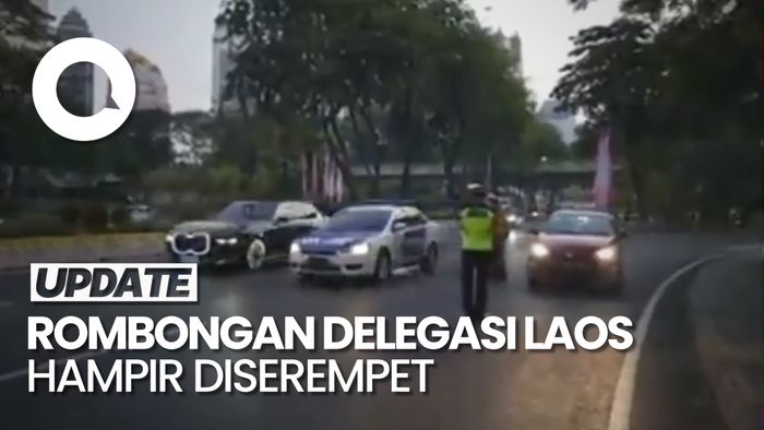 Viral Mobil Patroli Nyaris Serempet Rombongan Delegasi Laos