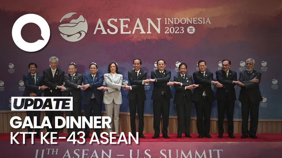 Gaya Kepala Negara Kompak Pakai Batik di Gala Dinner KTT ke-43 ASEAN