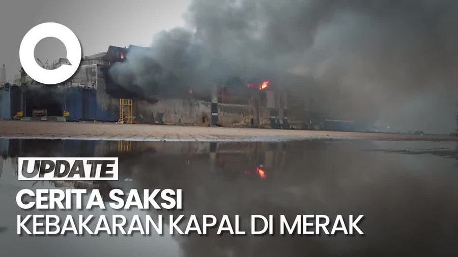 Cerita Sopir Truk saat Awal Mula Api Bakar Kapal Feri di Merak