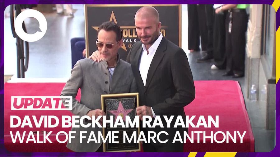 Pidato Emosional David Beckham di Perayaan Walk of Fame Marc Anthony