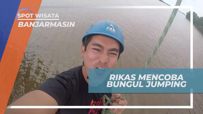 Memacu Adrenalin Bermain Bungul Jumping di Jembatan Barito Banjarmasin