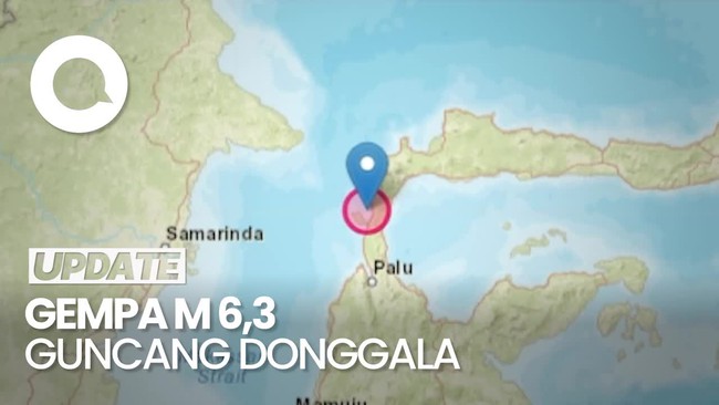 Gempa M 6,3 Guncang Donggala, Tak Berpotensi Tsunami