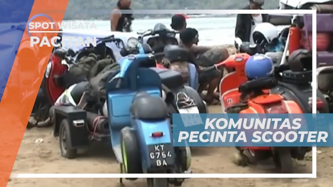 Kemeriahan Acara Pecinta Motor Vespa dari Seluruh Nusantara, Pacitan